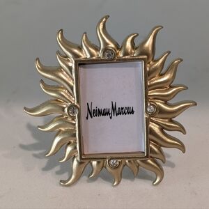 Neiman Marcus Miniature Gold Tone Name Tag Photo Frame Size 2"X2 1/4"